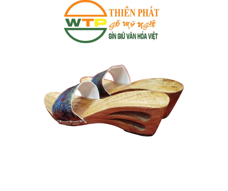 Guốc gỗ 2 giọt nước cao 6cm